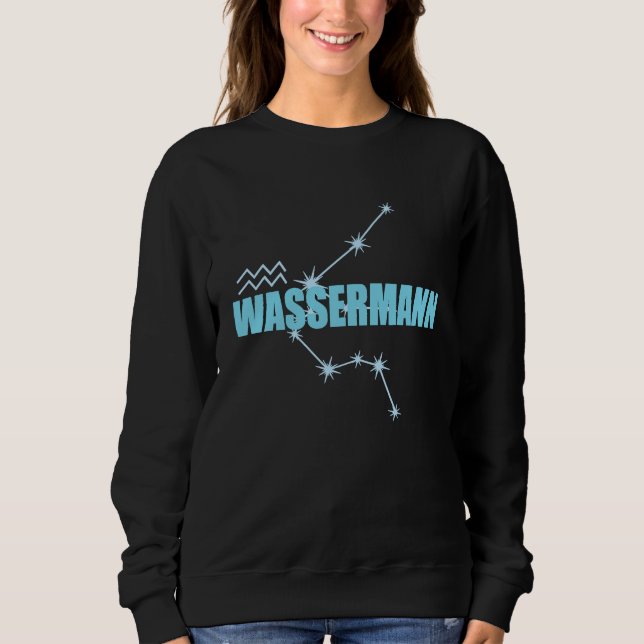 Aquarius Zodiac Sign Aquarius Constellation Sweatshirt (Front)