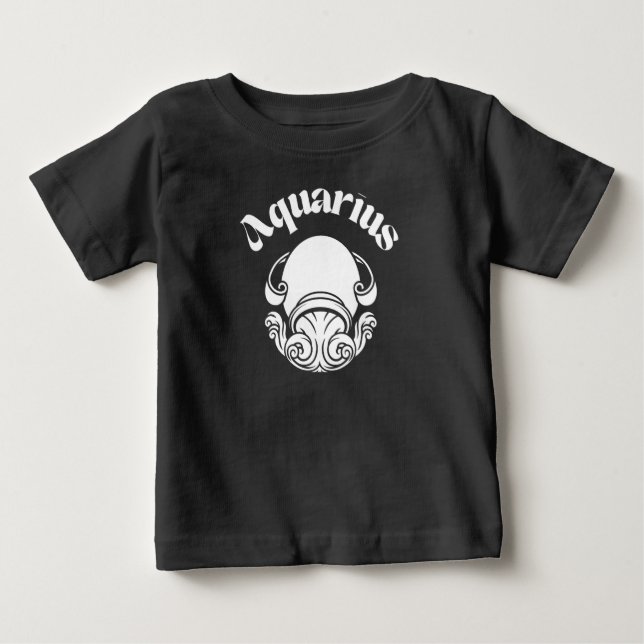 Aquarius Zodiac Sign Astrological Baby T-Shirt (Front)
