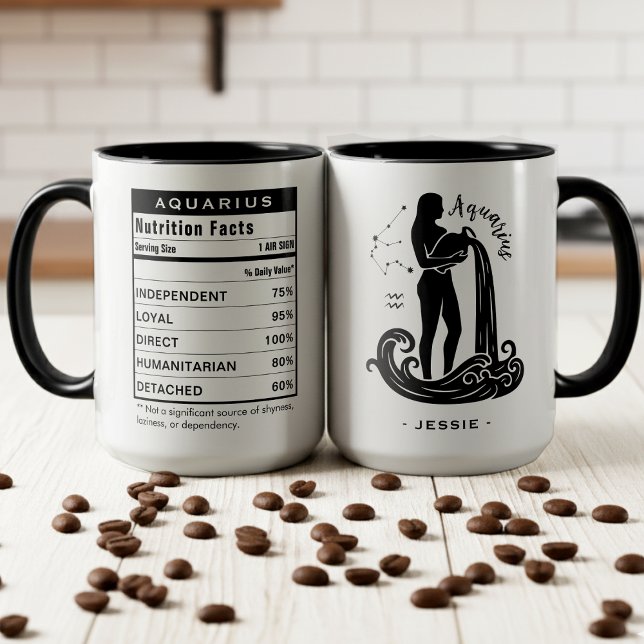 Aquarius Zodiac Sign Astrology Nutrition Facts Mug (Aquarius Zodiac Sign Astrology Nutrition Facts Mug
)
