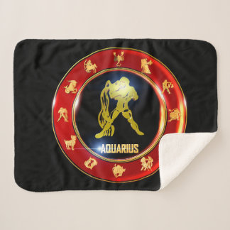Aquarius Zodiac Sign Astrology Sherpa Blanket