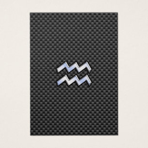 Aquarius Zodiac Sign Carbon Fibre Style