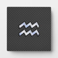 Aquarius Zodiac Sign Carbon Fibre Style