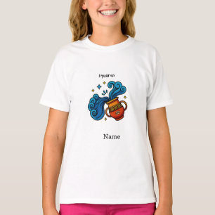 Aquarius Zodiac Sign Cartoon Illustration T-Shirt