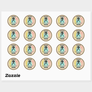 Aquarius Zodiac Sign Classic Round Sticker
