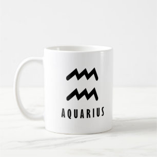 Aquarius zodiac sign coffee mug