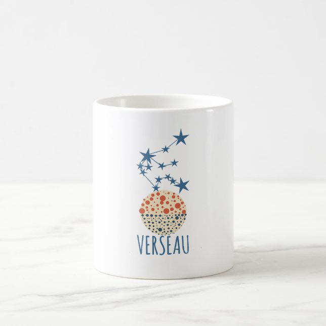 Aquarius zodiac sign coffee mug (Center)