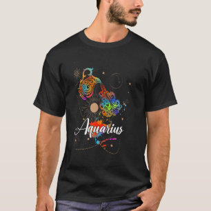 Aquarius Zodiac Sign Colourful 1 T-Shirt