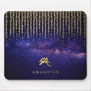 Aquarius Zodiac Sign Computer Mousepad