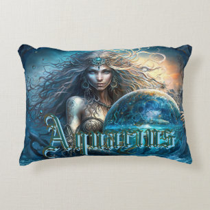 Aquarius Zodiac Sign Decorative Cushion