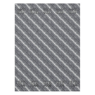 Aquarius Zodiac Sign Distressed Silver Steel Tablecloth