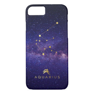 Aquarius Zodiac Sign Galaxy IPhone Case