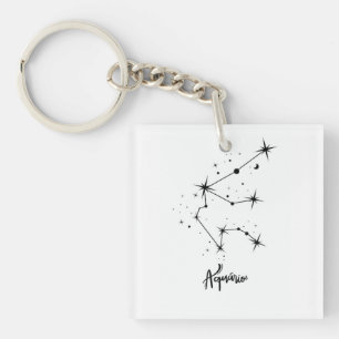Aquarius Zodiac Sign Gift Aquarius astrology Key Ring