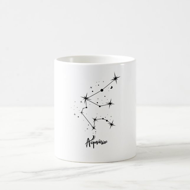 Aquarius Zodiac Sign Gift Aquarius Birthday Gift Coffee Mug (Center)