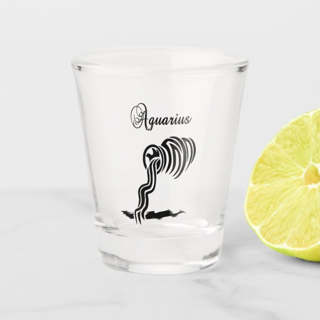Aquarius Zodiac Sign Glass (Front)