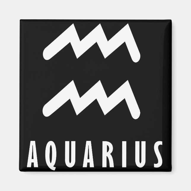 Aquarius zodiac sign magnet (Front)
