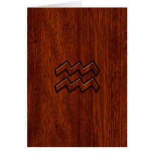 Aquarius Zodiac Sign Mahogany Style