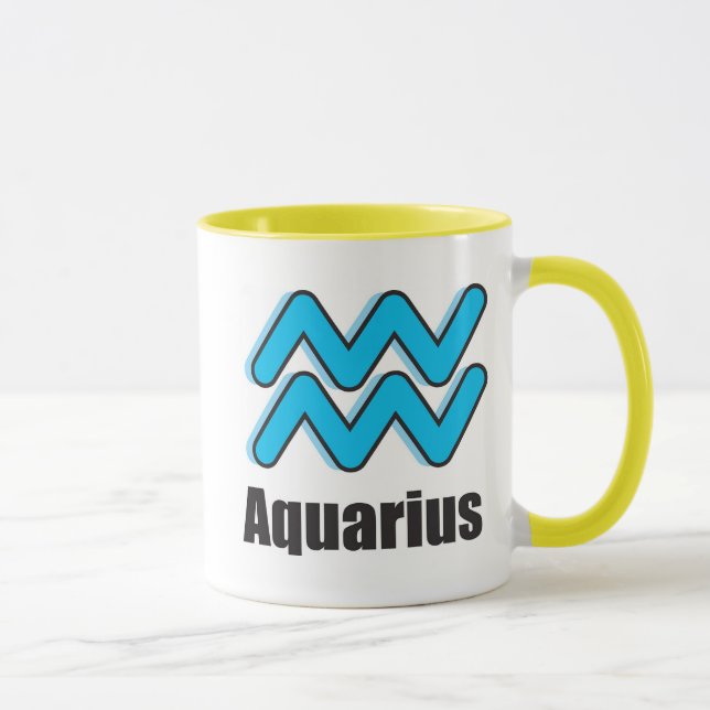 Aquarius Zodiac Sign Mug (Right)