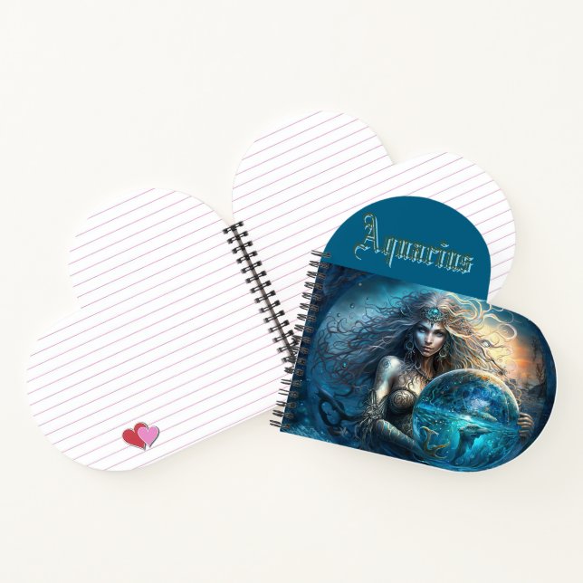 Aquarius Zodiac Sign Notebook (Inside)