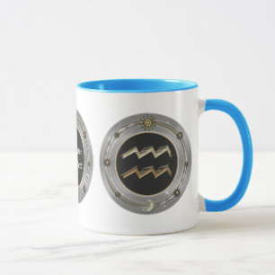 Aquarius Zodiac Sign Personalised Mugs