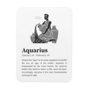 Aquarius Zodiac Sign poster Magnet
