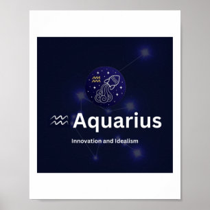 Aquarius Zodiac Sign Sticker 