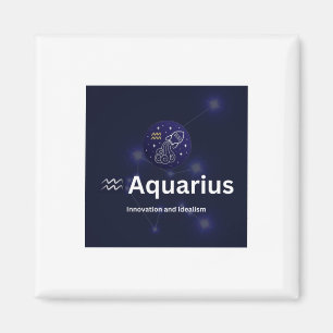 Aquarius Zodiac Sign Sticker Magnet