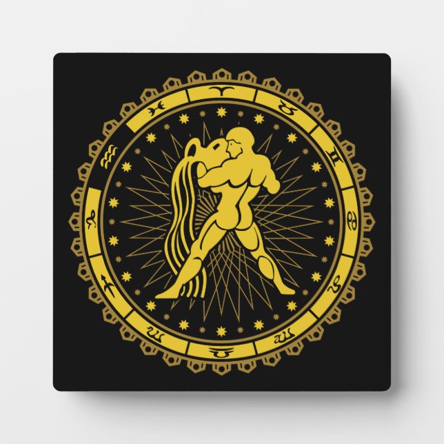 Aquarius - Zodiac Sign - Symbol - Horoscope Plaque (Front)