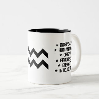 Aquarius Zodiac Sign ("the great one") Two-Tone Coffee Mug