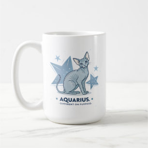 Aquarius Zodiac Sphynx Cat Different Purpose Art Coffee Mug