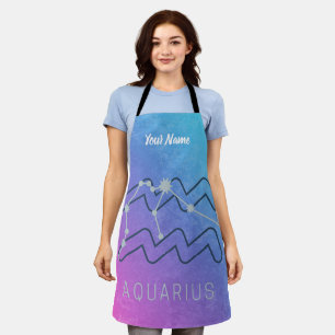 Aquarius Zodiac Star Sign Horoscope Constellation Apron