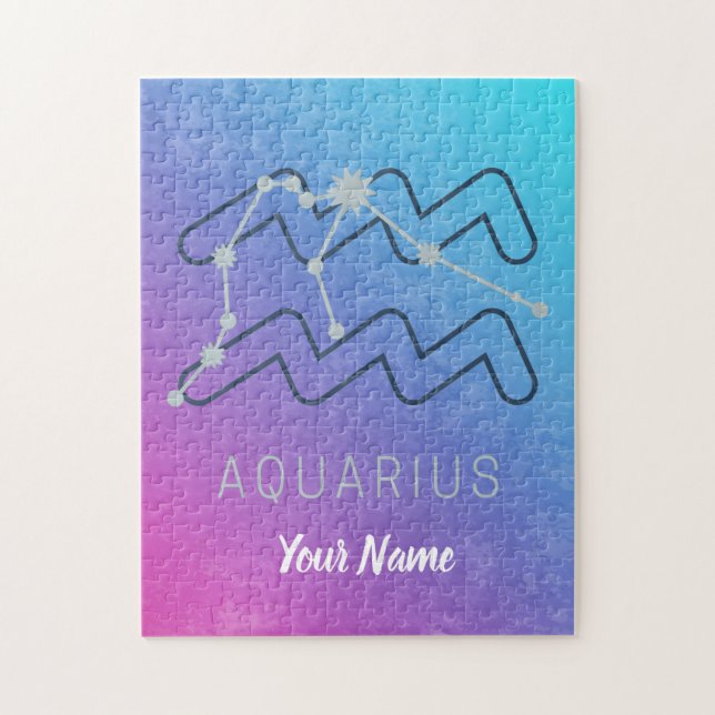 Aquarius Zodiac Star Sign Horoscope Constellation Jigsaw Puzzle (Vertical)