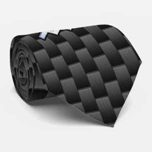Aquarius Zodiac Symbol Carbon Fibre Decor Tie