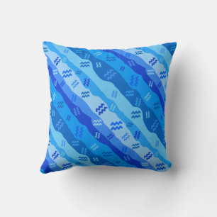 Aquarius Zodiac Symbol Cushion