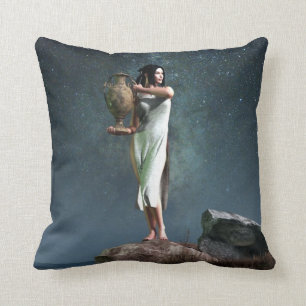Aquarius Zodiac Symbol Cushion