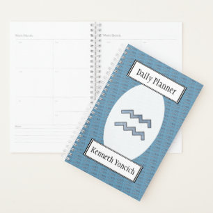 Aquarius Zodiac Symbol Element by K Yoncich Planner