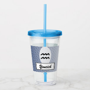 Aquarius Zodiac Symbol Standard by K Yoncich Acrylic Tumbler