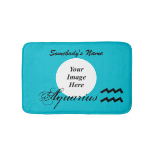 Aquarius Zodiac Symbol Standard by K Yoncich Bath Mat