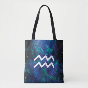 Aquarius Zodiac Tote Bag