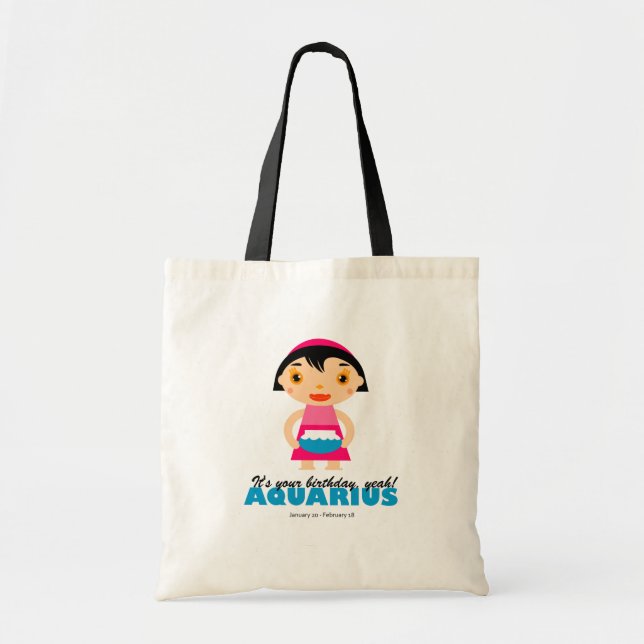 Aquarius Zodiac Tote for kids Bag (Front)