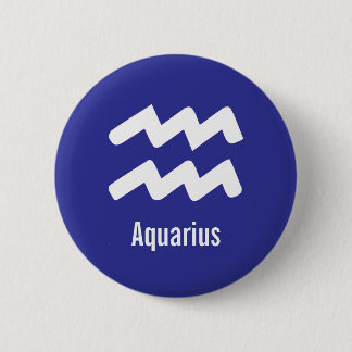 Aquarius Zodiac Traits Minimal Astrology 6 Cm Round Badge