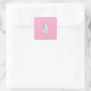 Aquarius Zodiac Woman Sticker