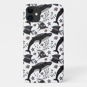 Aquatic animals pattern ocean underwater life 16 iPhone 11 case