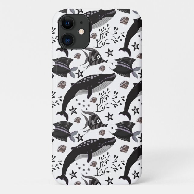 Aquatic animals pattern | ocean underwater life 16 Case-Mate iPhone case (Back)