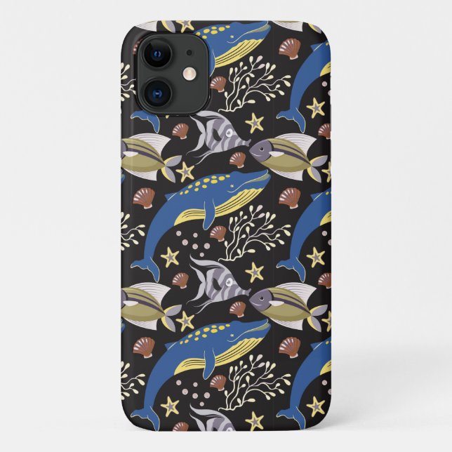 Aquatic animals pattern | ocean underwater life 17 Case-Mate iPhone case (Back)