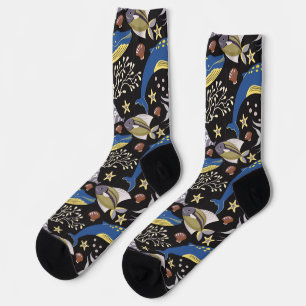 Aquatic animals pattern   ocean underwater life 17 socks