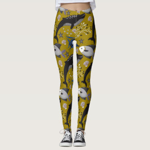 Aquatic animals pattern   ocean underwater life 18 leggings