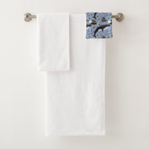Aquatic animals pattern ocean underwater life 19 bath towel set