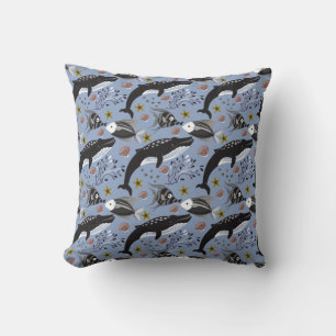 Aquatic animals pattern   ocean underwater life 19 cushion