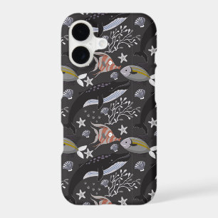 Aquatic animals pattern ocean underwater life 20