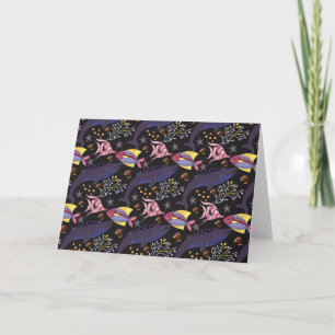Aquatic animals pattern ocean underwater life 21 card